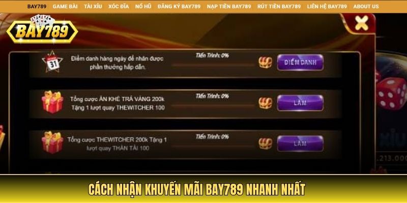 Cách nhận khuyến mãi Bay789 nhanh nhất